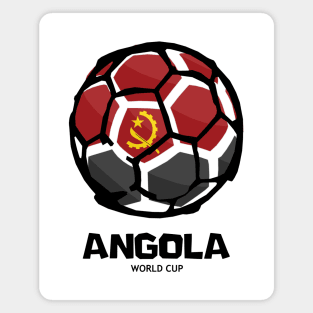 Angola Football Country Flag Magnet